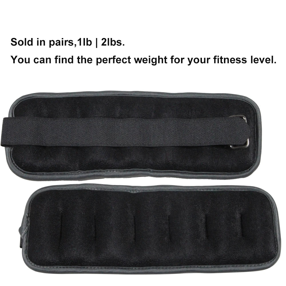 1 par de pesas ajustables para tobillo y muñeca (0,5 kg/1 kg) - correas ligeras de neopreno para correr, entrenamiento de fuerza de yoga para todas las edades