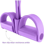 Tensor de banda de resistencia de 4 niveles con asas antideslizantes - Equipo de fitness en casa para entrenamiento muscular abdominal Yoga abdominal