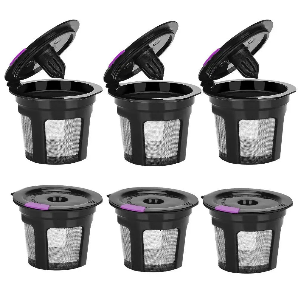 Filtros Reutilizables Ecológicos para Cápsulas K-Cup, Paquete de 6 - Malla de Acero Inoxidable de Grado Alimenticio, Compatibles con Cafeteras Keurig 1.0 y 2.0