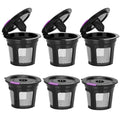Filtros Reutilizables Ecológicos para Cápsulas K-Cup, Paquete de 6 - Malla de Acero Inoxidable de Grado Alimenticio, Compatibles con Cafeteras Keurig 1.0 y 2.0