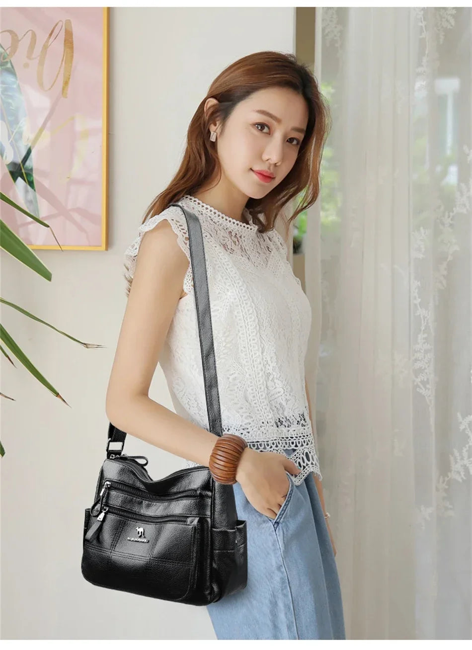 Bolso de mano bordado para mujer, bolsos de cuero de alta calidad para mujer, bolso de hombro para mujer, bolsos cruzados pequeños para mujer, bolso principal 2024