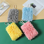 Paño de limpieza de chenilla de secado rápido superabsorbente, toalla de mano montada en la pared, suministros de cocina y baño