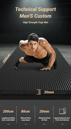 Juego de Dos Tapetes de Yoga Antideslizantes de NBR Extra Gruesos de Alta Calidad para Fitness, Pilates, Gimnasio, Hogar, Sin Olor, Deportivos, Universales para Hombre