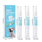 Lápiz Limpiador Dental para Mascotas con Cepillo Suave y Gel Dental para Perros y Gatos, Control de Sarro, Aliento Fresco, Calma las Encías, Fórmula Suave, 3 Unidades por Caja