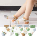 5 pares de calcetines para niños de 1 a 12 años 2025 primavera/verano niños niñas malla calcetines finos transpirables calcetines suaves y cómodos calcetines para niños