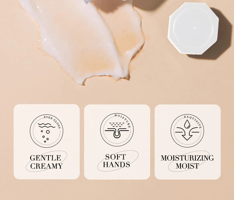3/5 piezas BIOAQUA Crema de manos de arroz blanco, blanqueadora, hidratante, nutritiva, antienvejecimiento, productos para el cuidado de la piel de las manos
