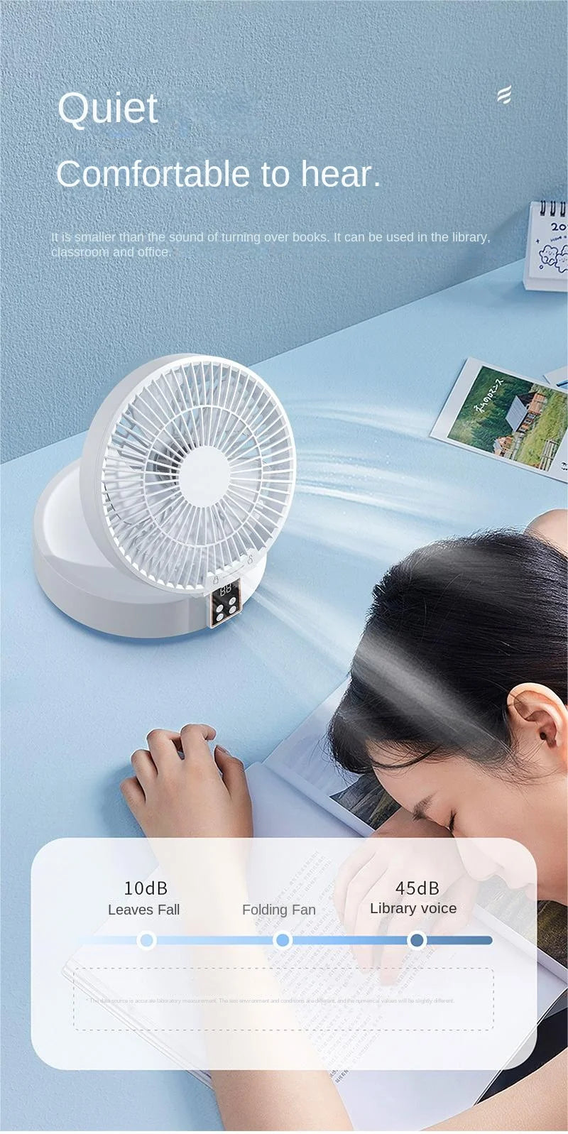 Ventilador portátil con Control remoto para colgar en la pared, ventilador plegable eléctrico recargable por Usb, luz nocturna, Enfriador de aire para el hogar, nuevo, 2023
