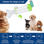 Tanque nebulizador para mascotas, para gatos o perros. Almohadilla de mano para administrar medicamentos a mascotas, equipada con indicador de respiración.