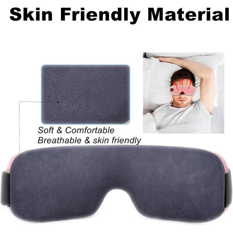 Masajeador de ojos 4D, Airbag inteligente, vibración, instrumento para el cuidado de los ojos, compresa caliente, Bluetooth, gafas de masaje para ojos, fatiga, cuidado antiarrugas