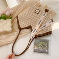 Bolso de hombro de paja para mujer, bolsa de hombro tejida a mano, estilo Retro, ideal para el verano