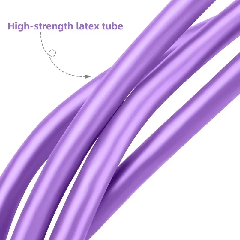Tensor de banda de resistencia de 4 niveles con asas antideslizantes - Equipo de fitness en casa para entrenamiento muscular abdominal Yoga abdominal