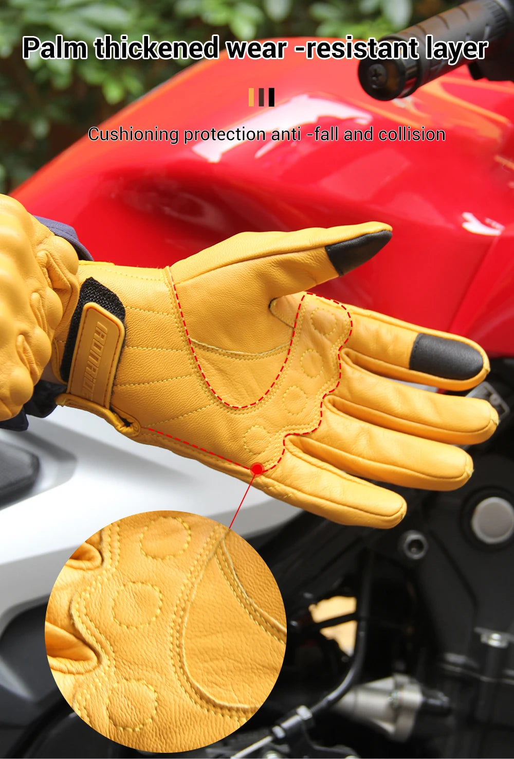 Guantes de Moto transpirables para motocicleta, Guantes de cuero para Motocross, Guantes de ciclismo para motorista, Guantes para montar en Moto con pantalla táctil