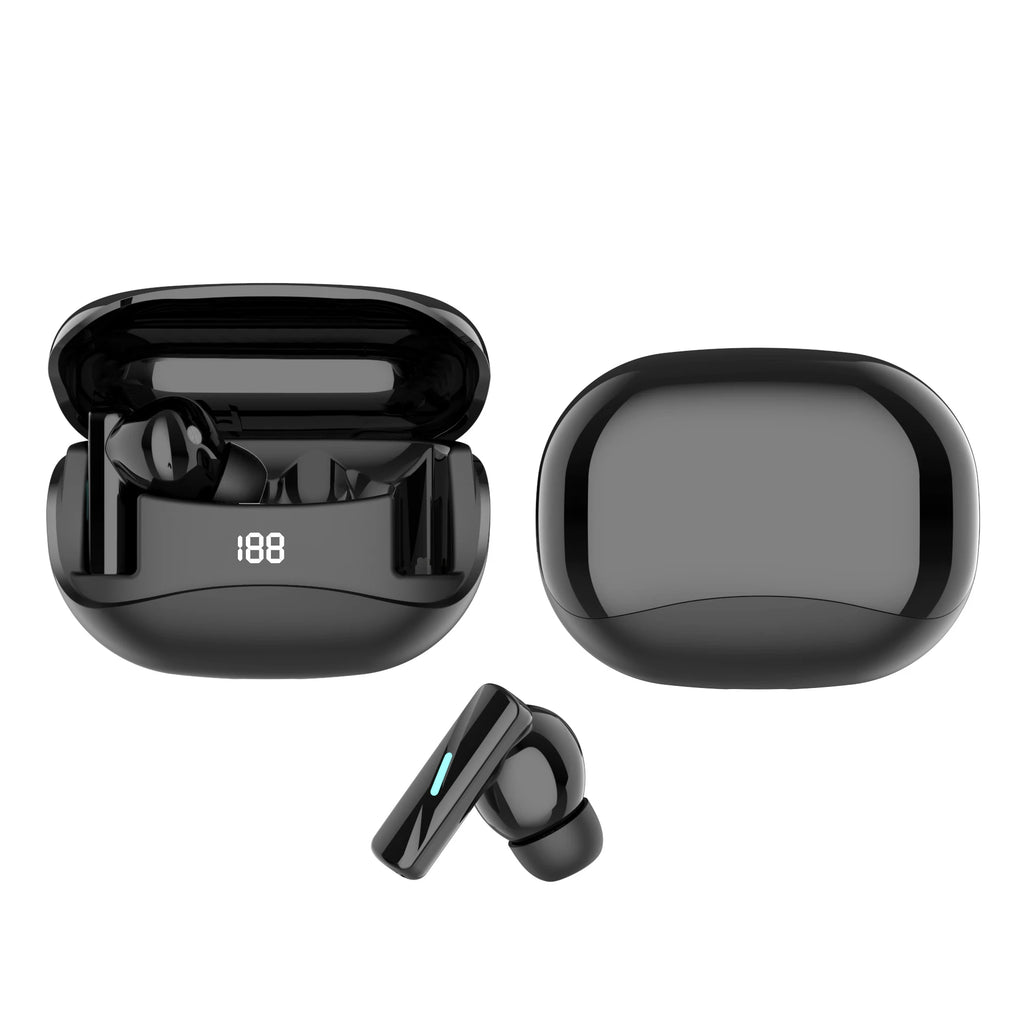 Auriculares Bluetooth inalámbricos verdaderos de alta calidad TWS Mate60, tiempo de reproducción de 12 horas, sonido nítido con pantalla LED de batería