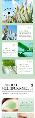 Mascarilla de colágeno de Aloe Vera para ojos, 60 uds., eliminación de ojeras, bolsas para ojos, parches hidratantes reafirmantes para ojos, productos para el cuidado de la piel