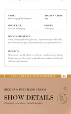 3/5 piezas BIOAQUA Crema de manos de arroz blanco, blanqueadora, hidratante, nutritiva, antienvejecimiento, productos para el cuidado de la piel de las manos