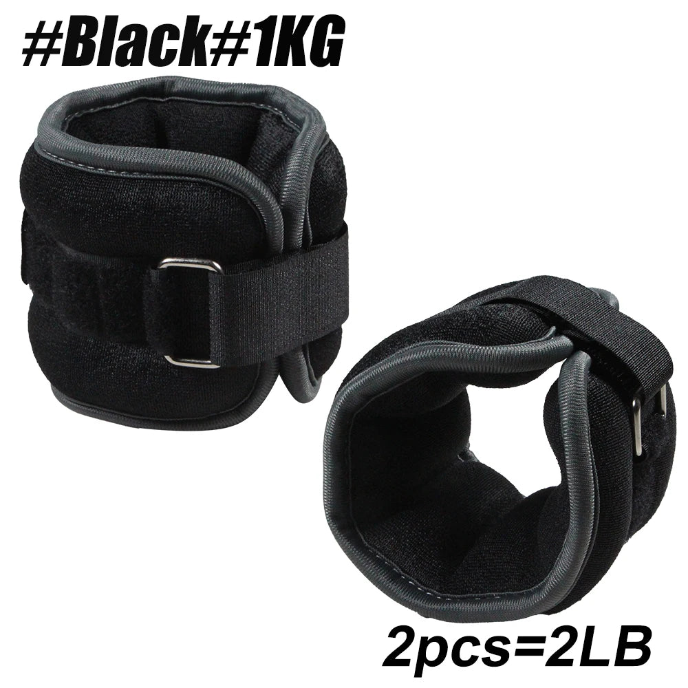 1 par de pesas ajustables para tobillo y muñeca (0,5 kg/1 kg) - correas ligeras de neopreno para correr, entrenamiento de fuerza de yoga para todas las edades
