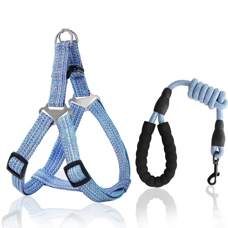 Suministros para mascotas, conjunto de correa para el pecho y la espalda, correa ajustable para perros, correa para caminar para perros