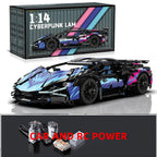 Modelo de coche deportivo de carreras técnico, bloques de construcción técnicos para adultos 1:14, supercoche DIY, rompecabezas de ladrillos, juguetes para niños y adultos, regalo (1314 + grano)