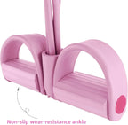 Tensor de banda de resistencia de 4 niveles con asas antideslizantes - Equipo de fitness en casa para entrenamiento muscular abdominal Yoga abdominal