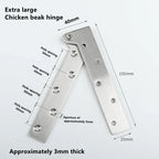 Bisagra de boca de pollo con rotación de 360 grados, 1 piezas, esquina de puerta oculta, Base de muebles superior e inferior, accesorios de Hardware de acero inoxidable