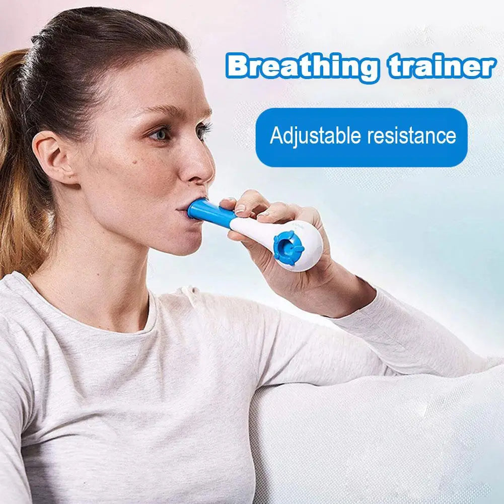 Entrenador de respiración, herramienta de entrenamiento de expansión pulmonar portátil de resistencia ajustable, aumenta la capacidad pulmonar, ejercitador Abdominal para correr