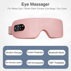 Masajeador de ojos 4D, Airbag inteligente, vibración, instrumento para el cuidado de los ojos, compresa caliente, Bluetooth, gafas de masaje para ojos, fatiga, cuidado antiarrugas