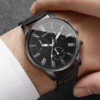Relojes de negocios a la moda para Hombre, Reloj de pulsera de cuarzo de lujo para Hombre, Reloj negro, Reloj Masculino, Reloj para Hombre (sin caja)