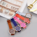 Relojes de marca de lujo para mujer, reloj de cuero a la moda para mujer, relojes de pulsera de cuarzo para mujer, reloj para mujer