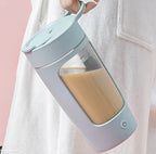 Botella agitadora eléctrica portátil, mezclador de proteínas en polvo, Fitness, Vaso Mezclador automático, taza agitadora, botella de agua deportiva, 650ML