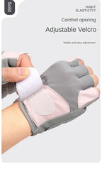 Guantes antideslizantes de medio dedo para entrenamiento de peso pesado para gimnasio, guantes de culturismo para hombres y mujeres, soporte para muñeca, deportes de levantamiento de pesas