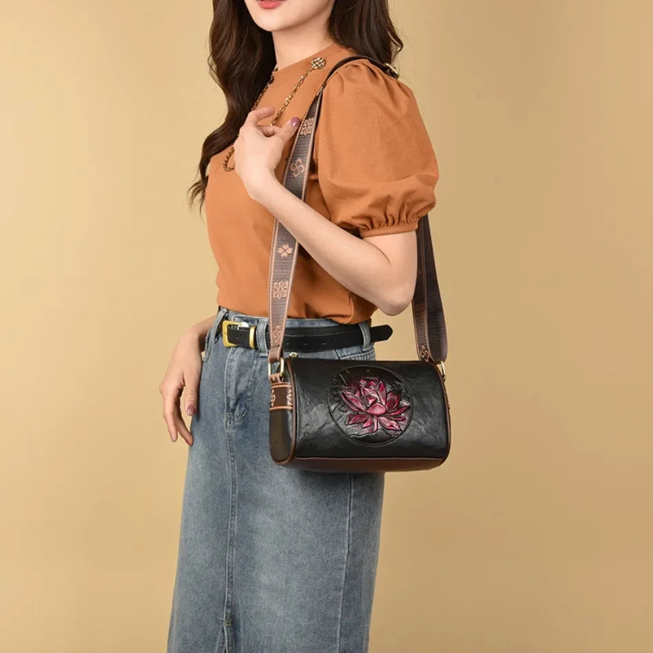 Bolso de mano bordado para mujer, bolsos de cuero de alta calidad para mujer, bolso de hombro para mujer, bolsos cruzados pequeños para mujer, bolso principal 2024