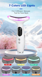 Dispositivo de belleza Facial y de cuello 2 en 1, masaje de vibración de alta frecuencia, dispositivo antienvejecimiento para estiramiento de la piel, herramienta de cuidado de la piel para uso doméstico