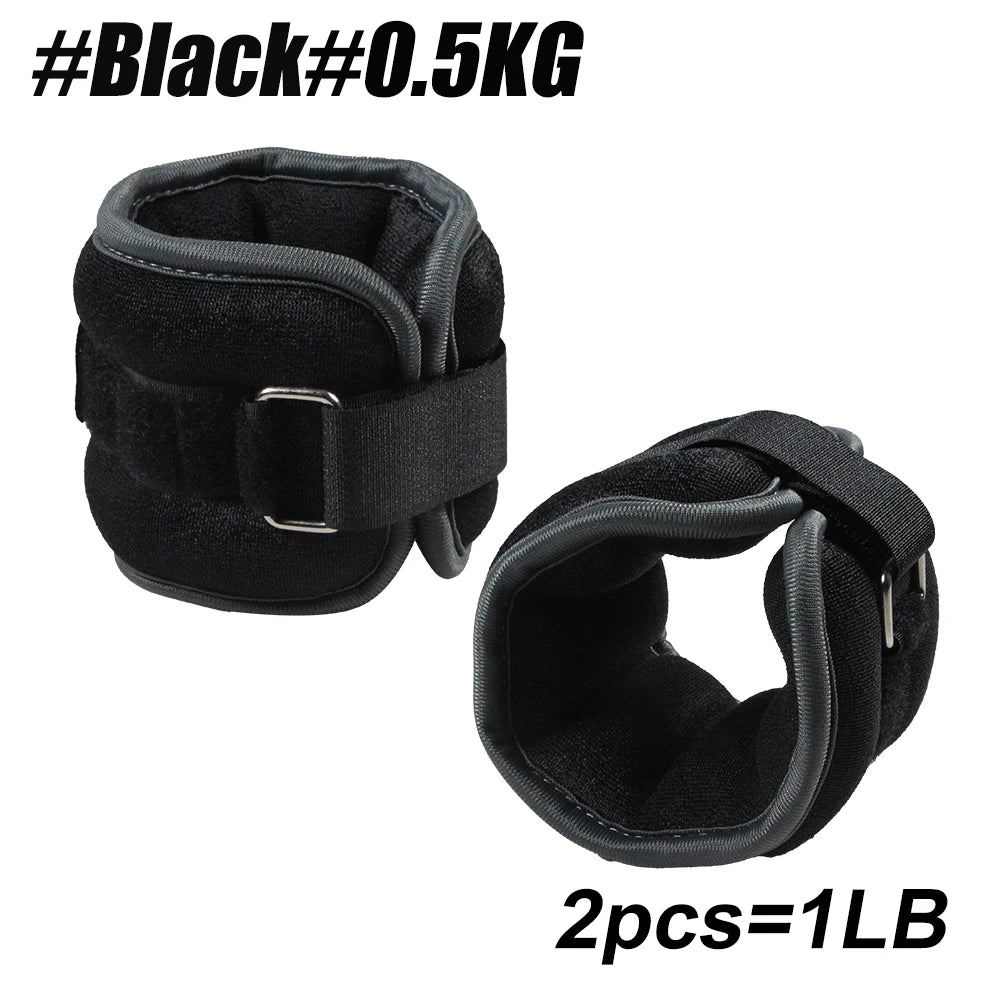 1 par de pesas ajustables para tobillo y muñeca (0,5 kg/1 kg) - correas ligeras de neopreno para correr, entrenamiento de fuerza de yoga para todas las edades