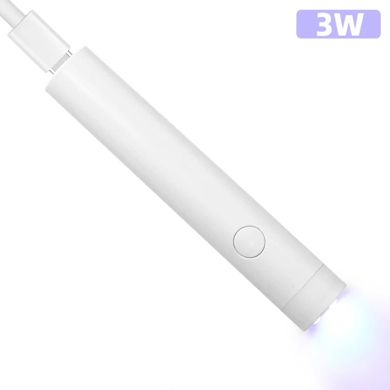 Mini lámpara de uñas portátil de mano para todos los esmaltes de Gel, máquina secadora de uñas USB de secado rápido, lámpara de uñas LED UV, Mini linterna con bolígrafo