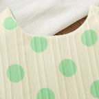 Conjunto de 2 piezas para niñas pequeñas, Top y pantalones cortos sin mangas con lazo de lunares de estilo coreano, traje informal de algodón de verano para bebés recién nacidos para jugar