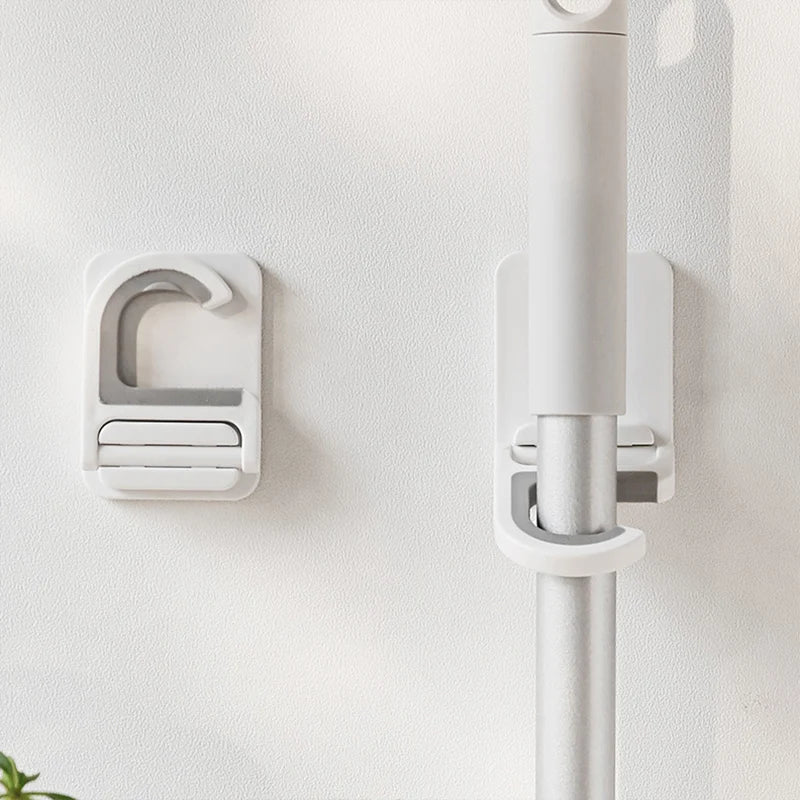 Soporte organizador de fregona de montaje en pared, gancho para escoba, colgador de escoba impermeable, gancho de almacenamiento, accesorios de organización de baño y cocina, 2 uds.