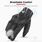 Guantes de cuero Vintage para motocicleta para hombre, Guantes negros resistentes al desgaste con pantalla táctil, antideslizantes, Retro, novedad de verano 2023