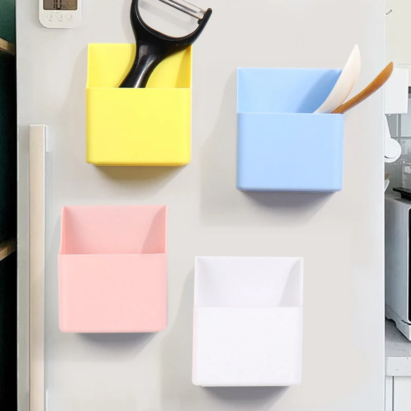 Caja de almacenamiento magnética de gran capacidad, estante para refrigerador doméstico y portalápices para pizarra blanca de oficina, organizador de papelería