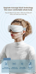 Masajeador de ojos 4D, Airbag inteligente, vibración, instrumento para el cuidado de los ojos, compresa caliente, Bluetooth, gafas de masaje para ojos, fatiga, cuidado antiarrugas