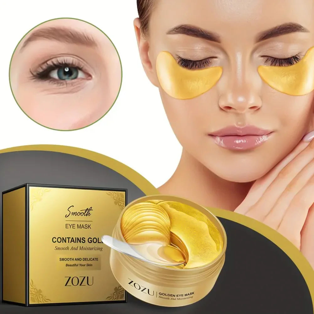 Mascarilla de ojos de colágeno dorado de aguacate, bolsas para ojos antiojeras, parches hidratantes reafirmantes para los ojos, crema reparadora para los ojos, productos para el cuidado de la piel