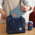 Fiambrera más fresca con patrón funcional, bolsa de almuerzo de lona con aislamiento portátil, bolsas térmicas para comida, Picnic, bolsas de almuerzo para mujeres y niños