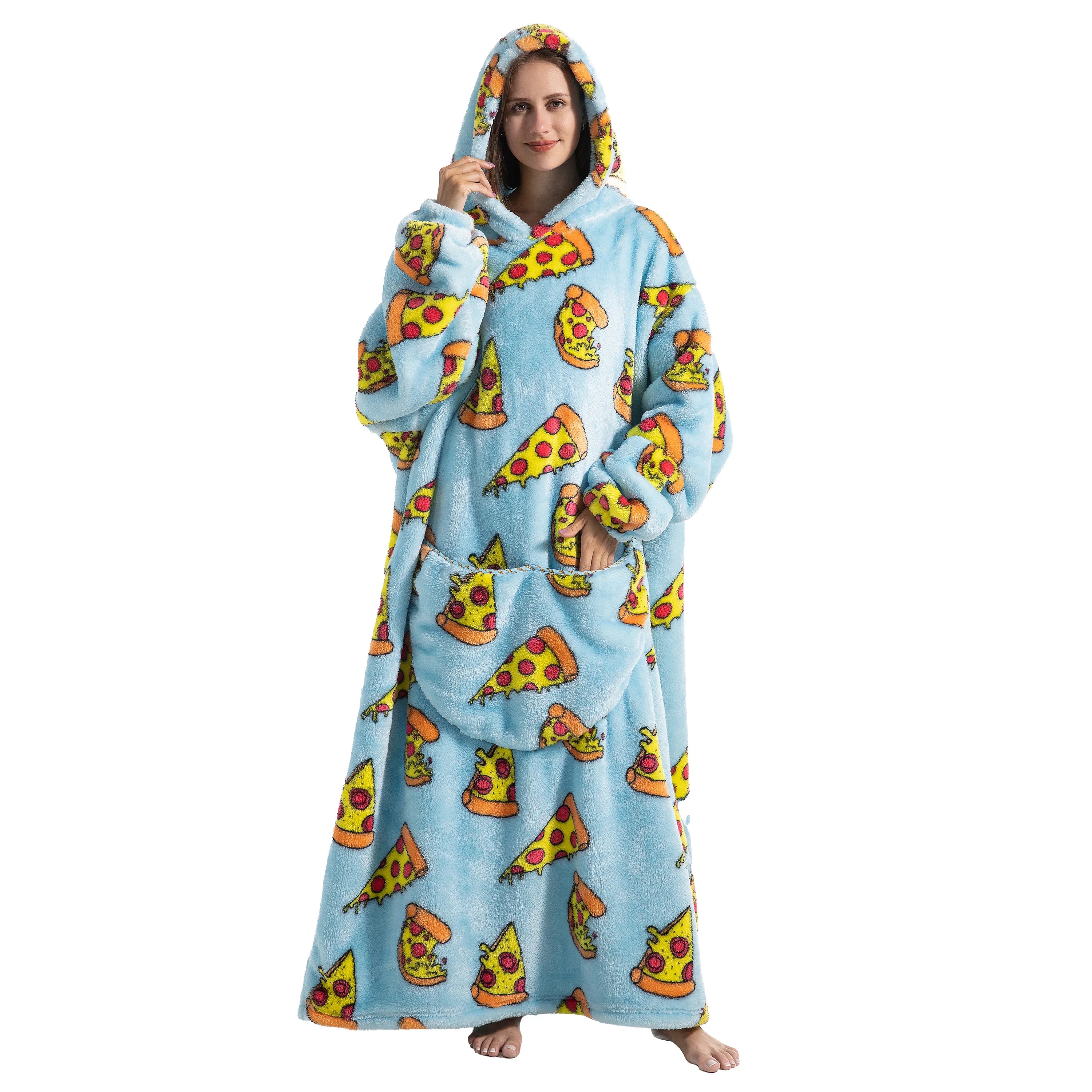 2023 nueva manta usable de TV de gran tamaño Extra larga cálida lana de felpa invierno Sherp Sudadera con capucha hombres mujeres sudadera suave regalos