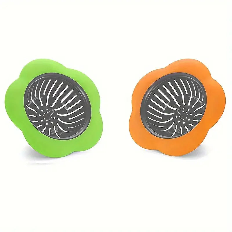 Colador de fregadero de cocina de silicona, tapón de red de filtro de drenaje antiobstrucción para desagües de 4,5 pulgadas de diámetro, evita zuecos y bloques, 2 uds.