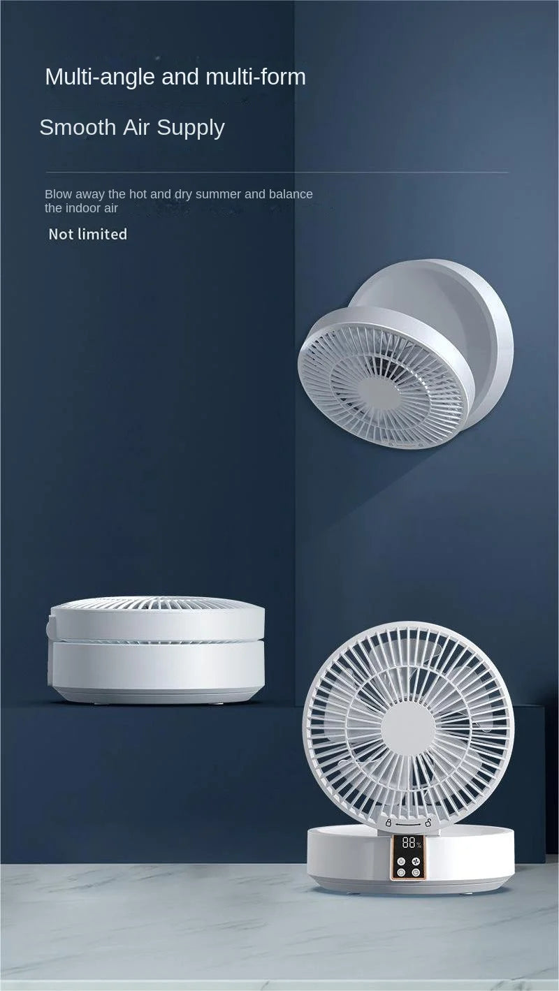 Ventilador portátil con Control remoto para colgar en la pared, ventilador plegable eléctrico recargable por Usb, luz nocturna, Enfriador de aire para el hogar, nuevo, 2023