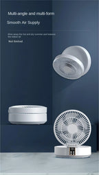 Ventilador portátil con Control remoto para colgar en la pared, ventilador plegable eléctrico recargable por Usb, luz nocturna, Enfriador de aire para el hogar, nuevo, 2023