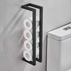 Toallero de baño, estante de almacenamiento de toallas de baño, rollo de toalla de baño de Hotel, estante de papel, colgante de pared negro de acero inoxidable de doble uso