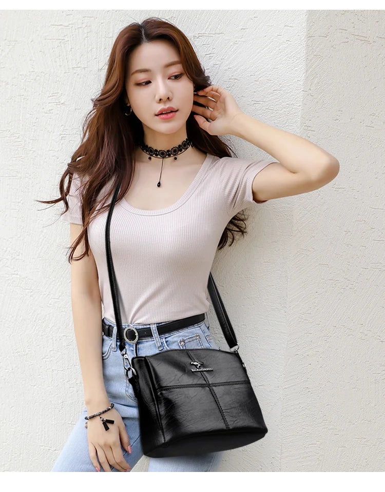 Bolso de mano bordado para mujer, bolsos de cuero de alta calidad para mujer, bolso de hombro para mujer, bolsos cruzados pequeños para mujer, bolso principal 2024
