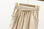Pantalones De Mujer, nuevos Pantalones De pijama De lino y algodón para Mujer, Pantalones De pierna ancha, ropa De dormir femenina, pantalón para casa para primavera, verano y otoño