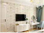 Papel tapiz europeo autoadhesivo flor pastoral pegatinas de pared de lujo autoadhesivo dormitorio sala de estar pared de fondo del hogar wal