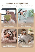 Masajeador de ojos 4D, Airbag inteligente, vibración, instrumento para el cuidado de los ojos, compresa caliente, Bluetooth, gafas de masaje para ojos, fatiga, cuidado antiarrugas